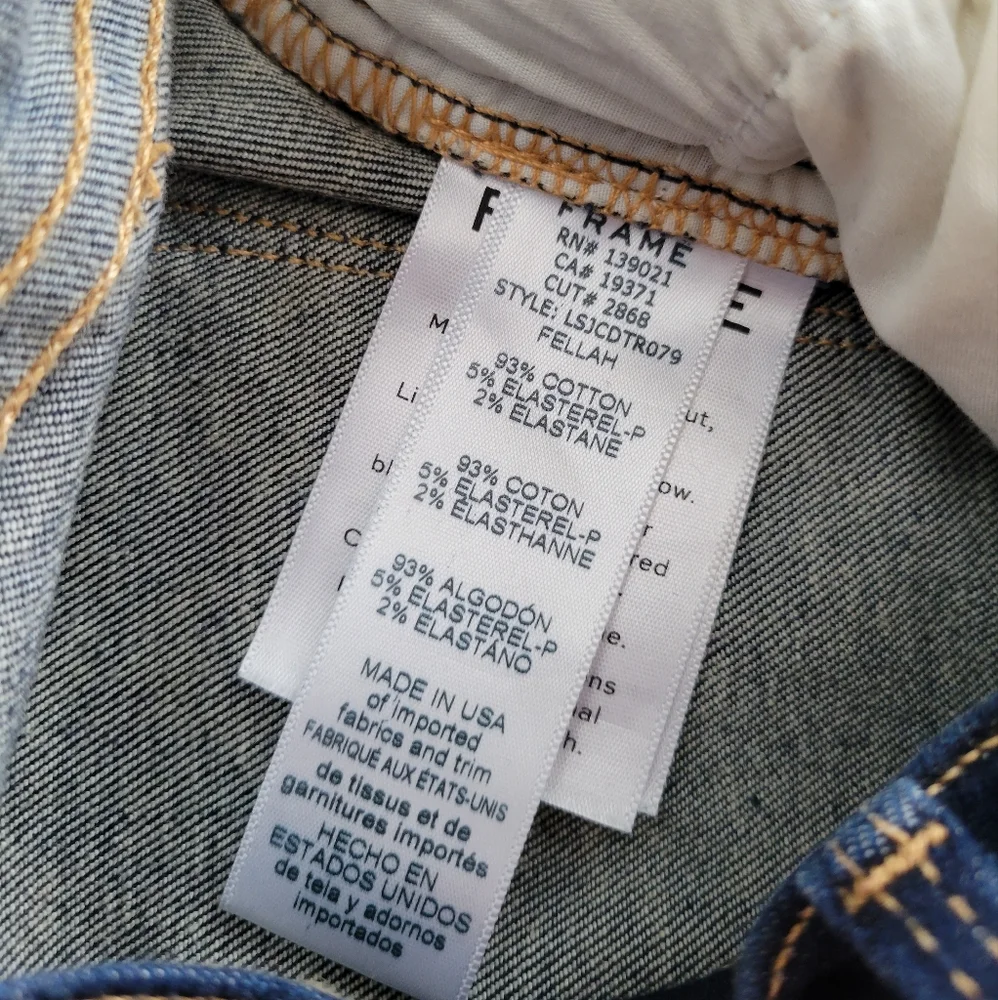 NWOT Frame Le Skinny De Jeanne Raw-Hem Mid-Rise Jeans